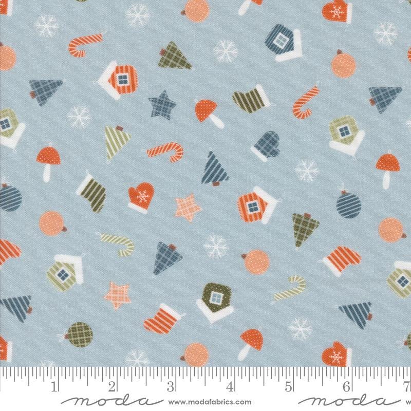 Purrfect Christmas Layer Cake - Moda 39040LC, Cat Themed Christmas Fabric Charm Pack, Cat Themed Christmas Fabric