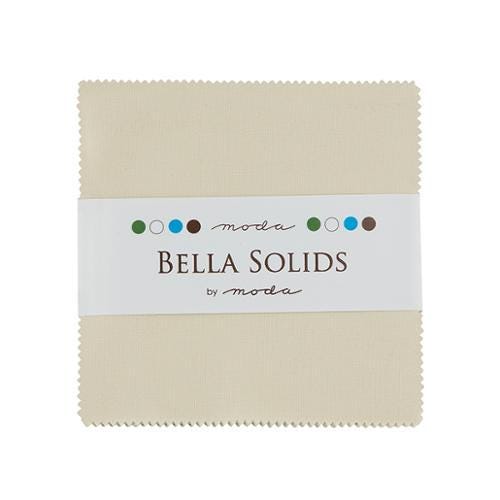 Bella Solids Natural Charm Pack - Moda 9900PP-12, 42 - 5" Fabric Squares - Natural Pre-Cut 5 Inch Squares, Natural Beige Charm Pack