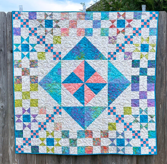 Diamonds in the Rough Quilt Pattern Printed Version - Cuddle Cat Quiltworks CCQ092, Modern Sampler Quilt Pattern, Scrappy Quilt Pattern