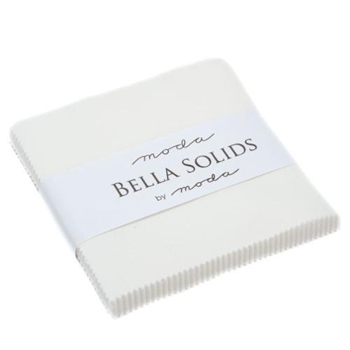 Bella Solids Off White Charm Pack - Moda 9900PP-200, 42 - 5" Fabric Squares - Off White Pre-Cut 5 Inch Squares, Off White Charm Pack
