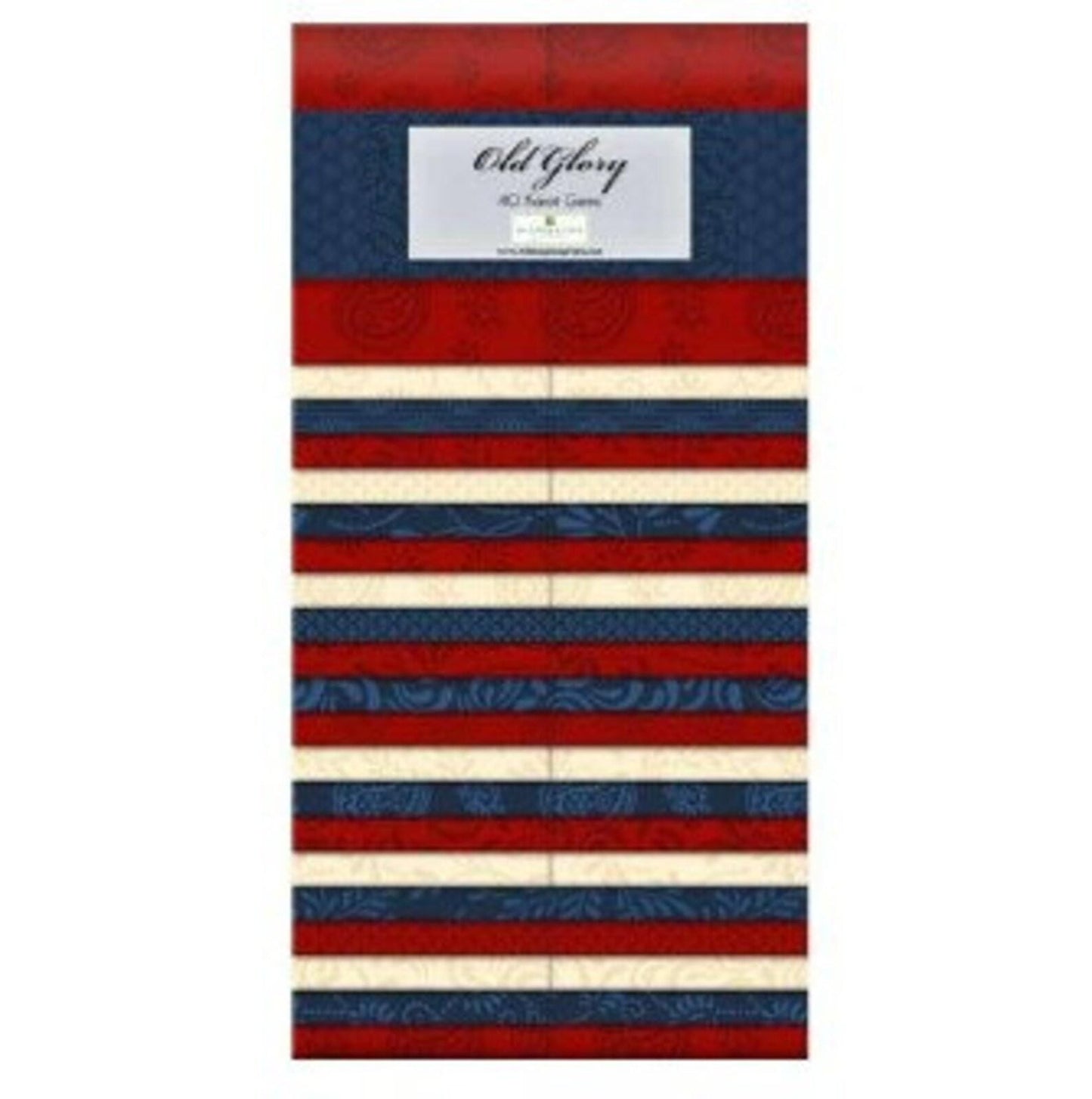 Old Glory Patriotic 40 Karat Gems Fabric Strip Pack - Wilmington Prints Q842-46-842, Red White Blue Fabric Strip Pack, Patriotic Jelly Roll