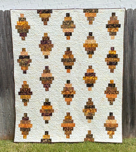 Floating Lanterns Quilt Pattern Printed Version - Cuddle Cat Quiltworks CCQ091, Strip Pack or Jelly Roll Quilt Pattern