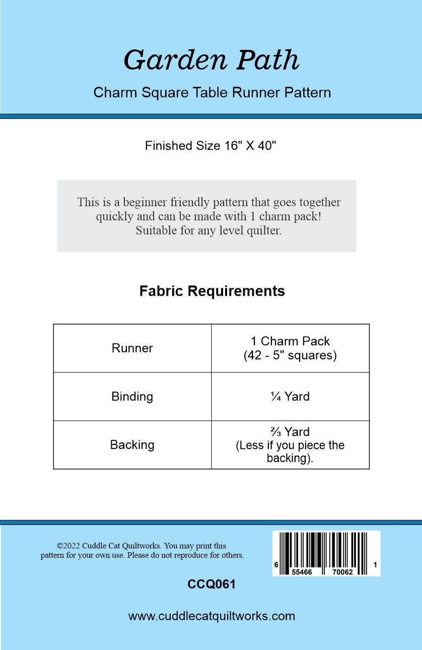 Charmingly Simple Table Runner & Topper Pattern - Printed Version