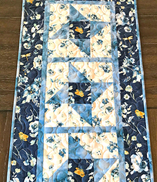 Friendship Star Table Runner Pattern Printed Version CCQ053, Stars Table Runner Pattern with Sashing, Easy Table Runner Pattern