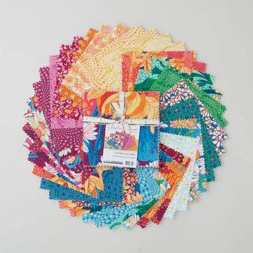 Sunflower Sonata Charm Squares- Robert Kaufman Fabrics CHS-1330-42, Sunflower Floral Fabric Charm Pack