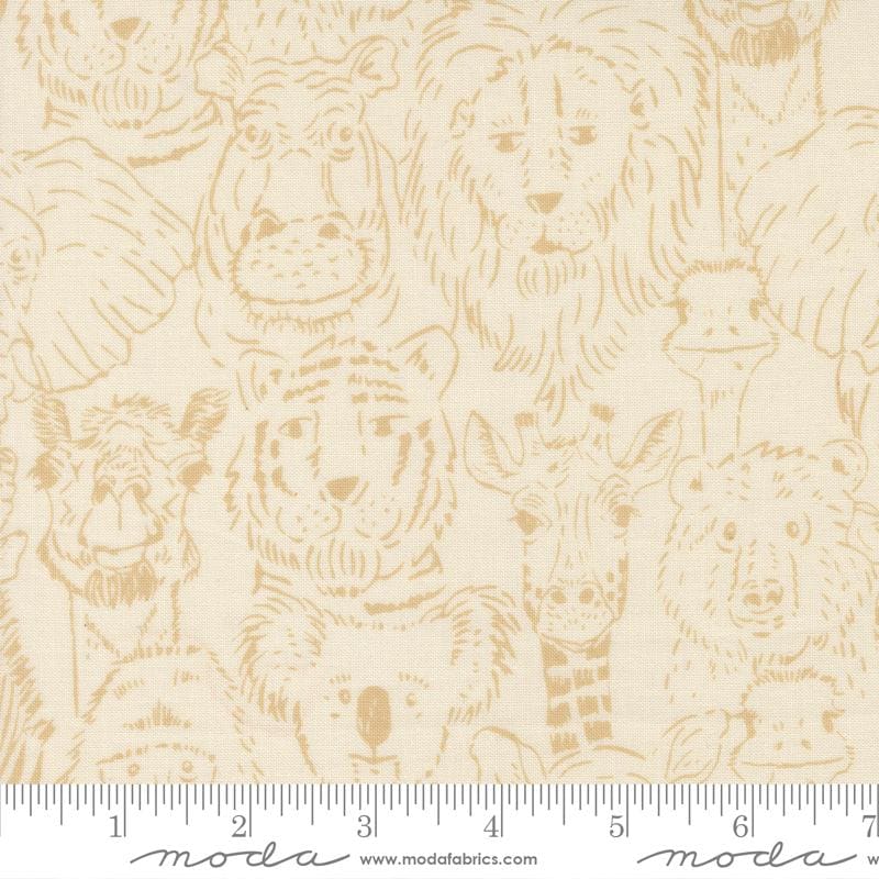 Animal Park Fun Charm Pack - Moda 20960PP, Gender Neutral Baby Charm Pack, Unisex Baby Charm Pack, Animal Themed Juvenile Charm Pack