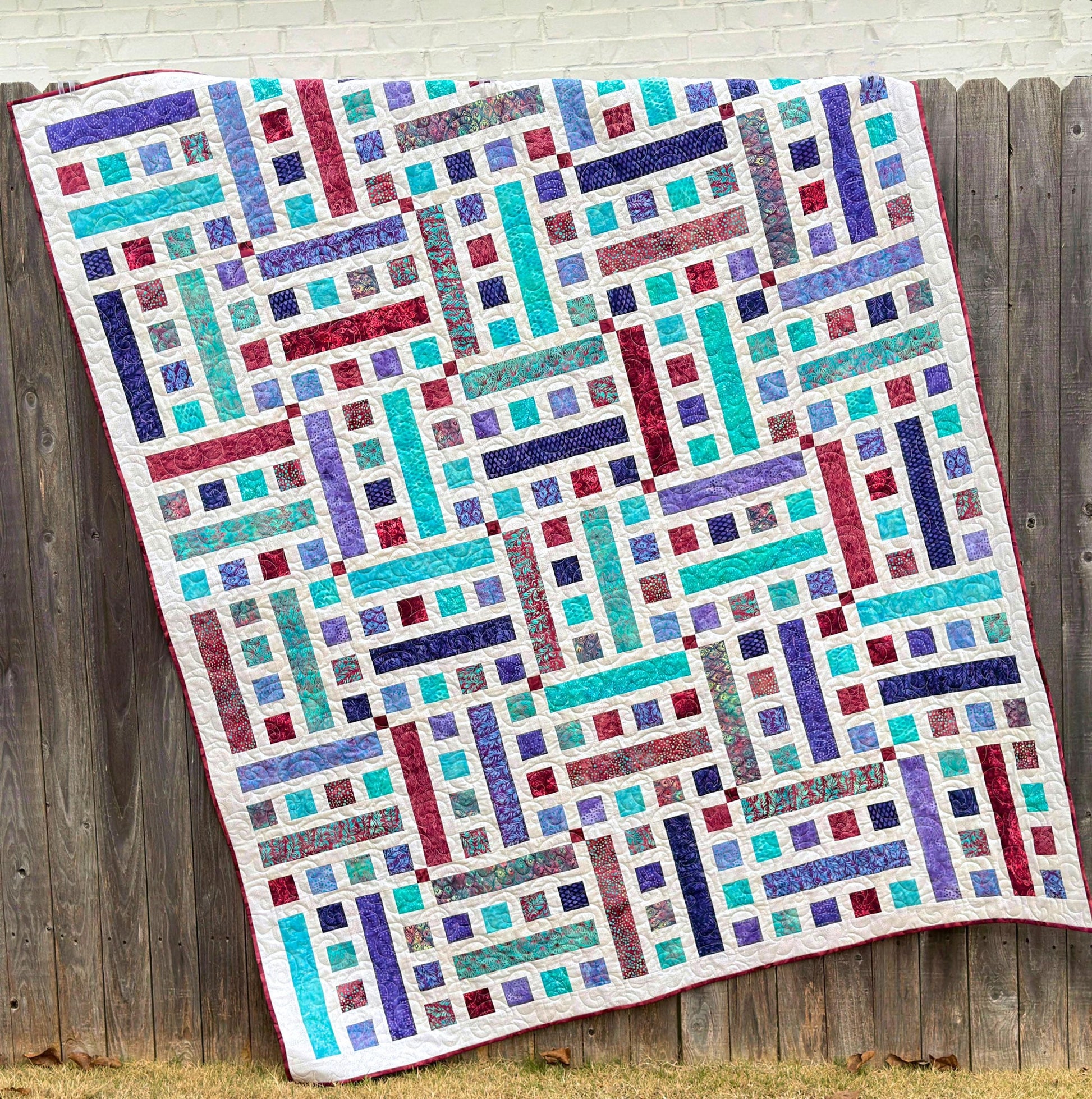 Chutes & Ladders Strip Quilt Pattern PDF Version, Cuddle Cat Quiltworks CCQ095, Strip Pack Quilt Pattern, Easy Jelly Roll Quilt Pattern