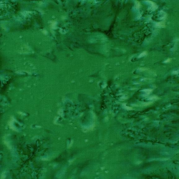 Island Batik Foundations Basics Frog Green Batik Fabric, Green Batik Blender Fabric by the Yard