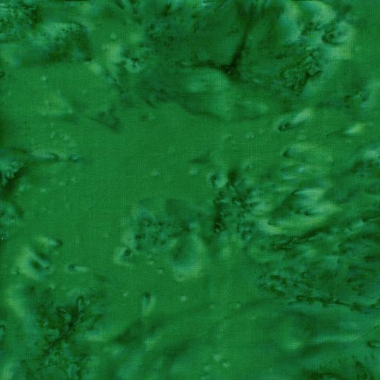Island Batik Foundations Basics Frog Green Batik Fabric, Green Batik Blender Fabric by the Yard