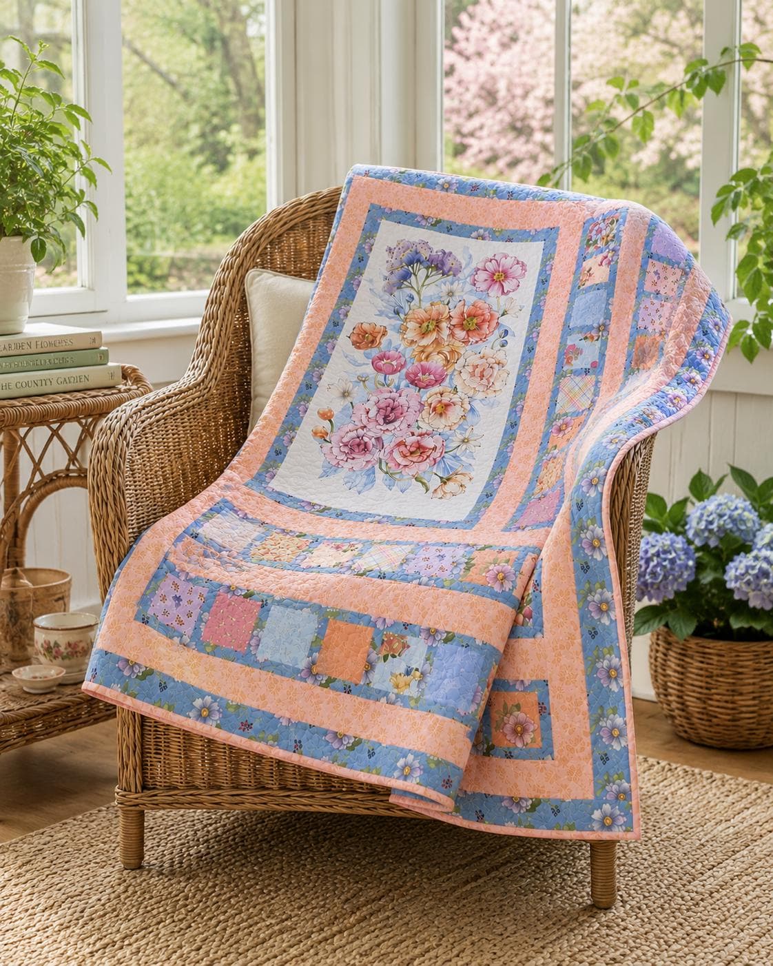 Perfectly Framed Panel Quilt Pattern - PDF Version, Cuddle Cat Quiltworks CCQ0104, Precut Friendly Quilt Pattern for Panels & Charm Squares