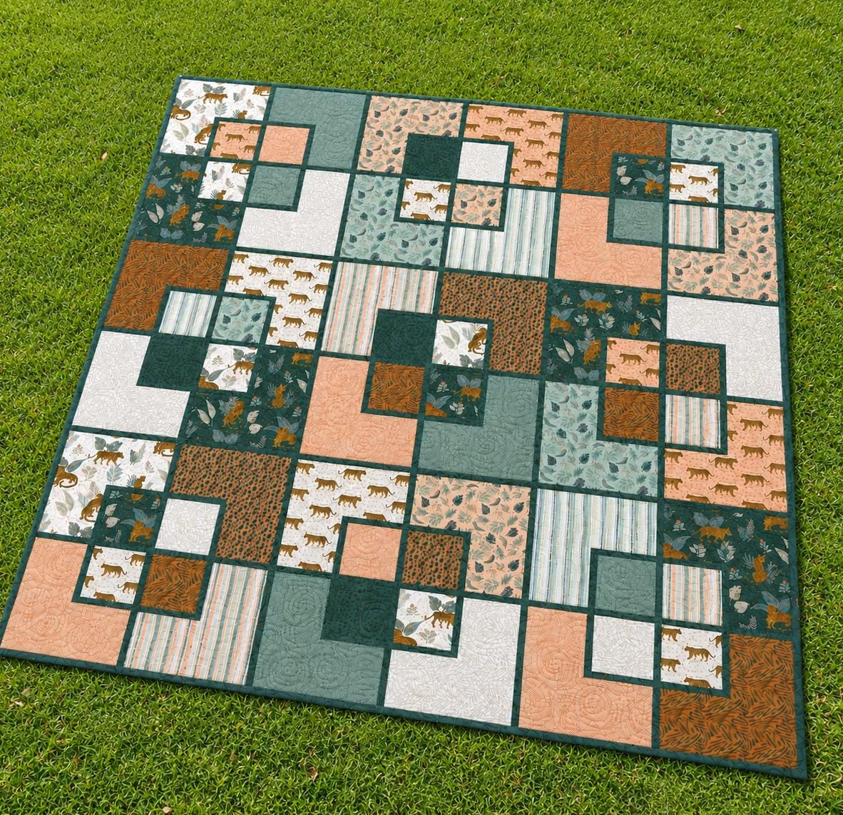 Window Boxes Quilt Pattern PDF Version, Cuddle Cat Quiltworks CCQ0105, Quilt Pattern for 10 inch Squares