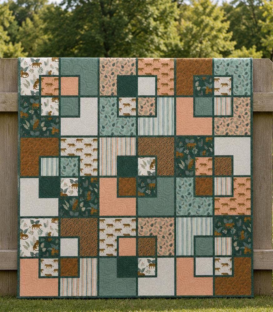 Window Boxes Quilt Pattern Printed Version - Cuddle Cat Quiltworks CCQ0105, Quilt Pattern for 10 inch Squares