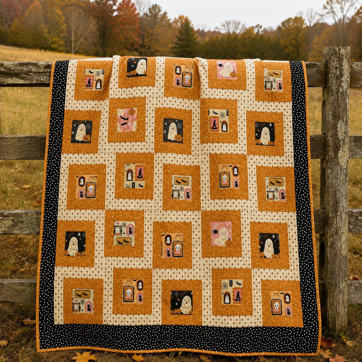 Around the Block Charm Square Quilt Pattern - Printed Version - Cuddle Cat Quiltworks CCQ0107, Log Cabin Quilt Pattern for Charm Squares