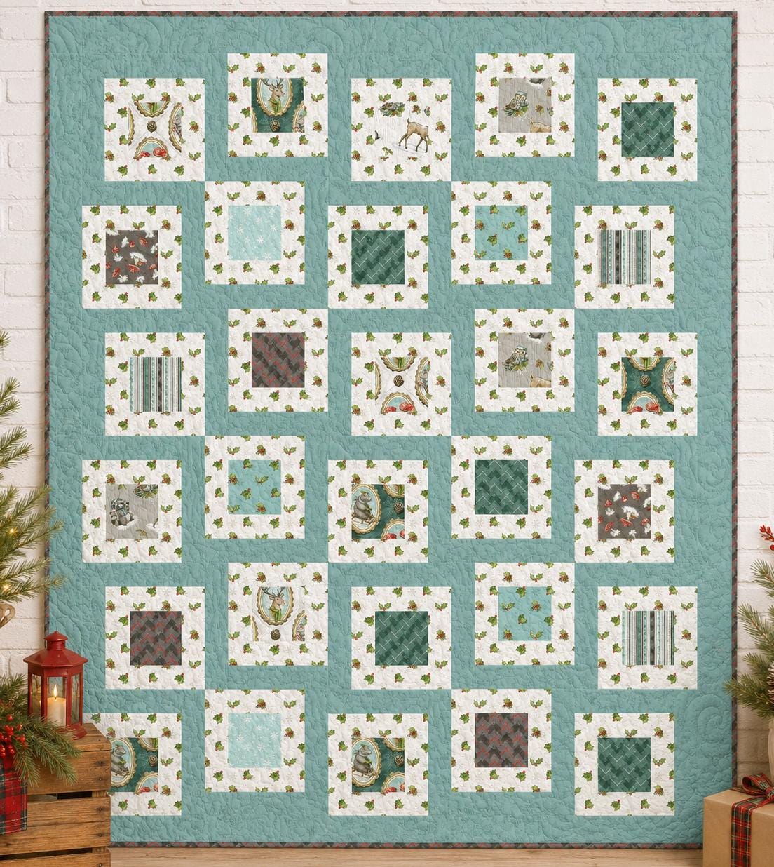 Around the Block Charm Square Quilt Pattern - Printed Version - Cuddle Cat Quiltworks CCQ0107, Log Cabin Quilt Pattern for Charm Squares