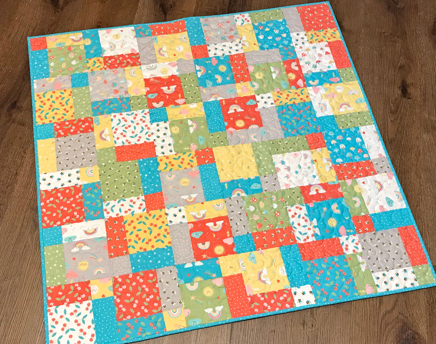 Charming Baby Quilt Pattern for Charm Squares - Digital Quilt Pattern - Handmade Quilts, Digital Patterns, and Home Décor items online - Cuddle Cat Quiltworks