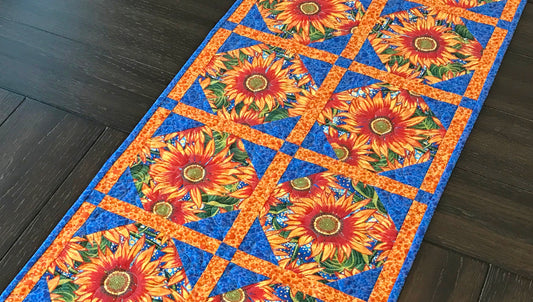 Sunflower Themed Table Runner - Handmade Quilts, Digital Patterns, and Home Décor items online - Cuddle Cat Quiltworks