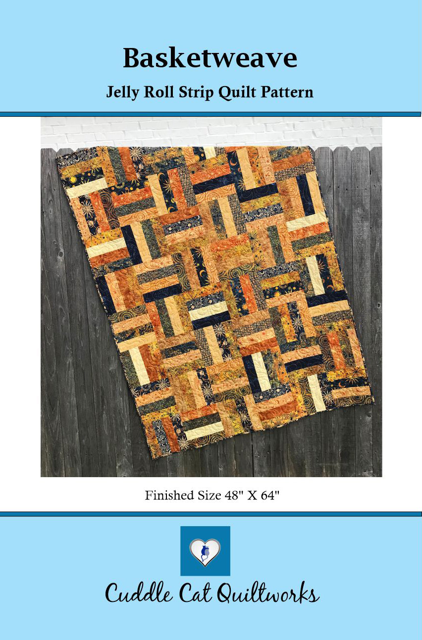 Front cover of Basketweave quilt pattern