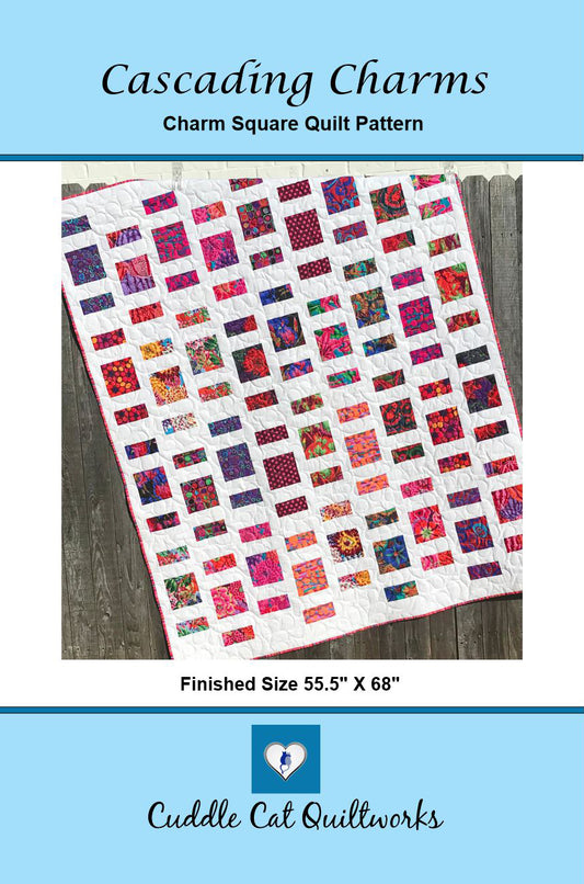 Front cover of Cascading Charms quilt pattern