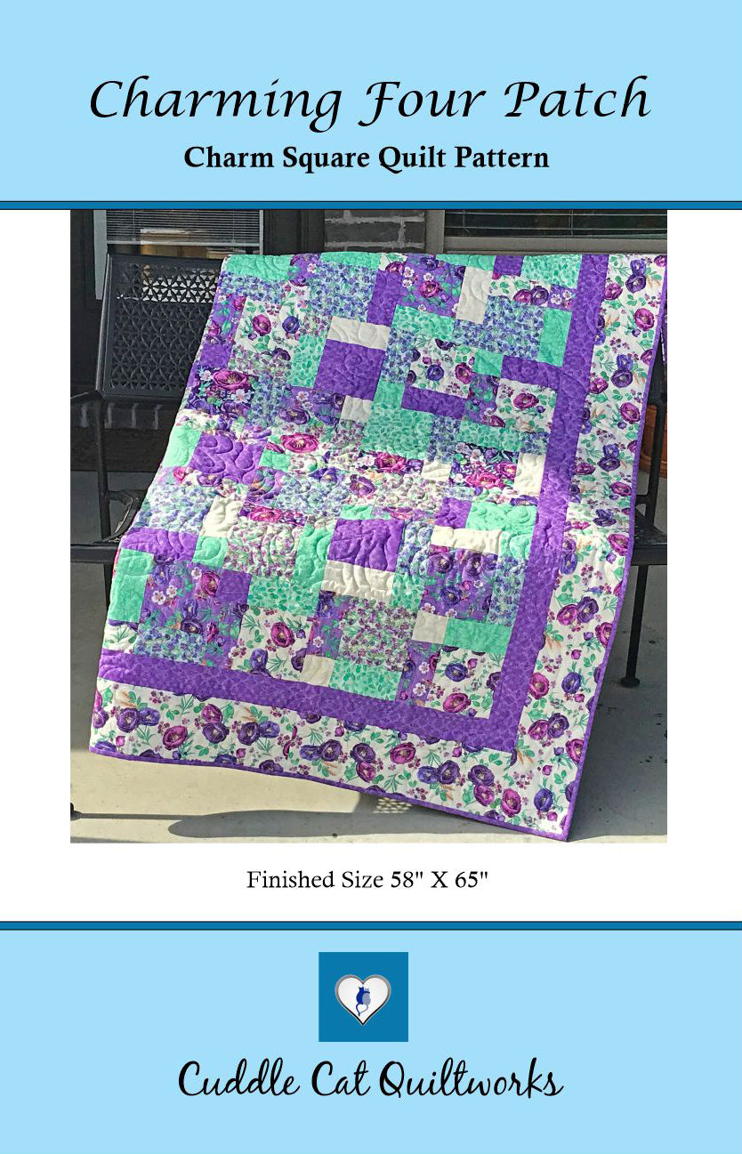 Front cover of Charming Four Patch quilt pattern