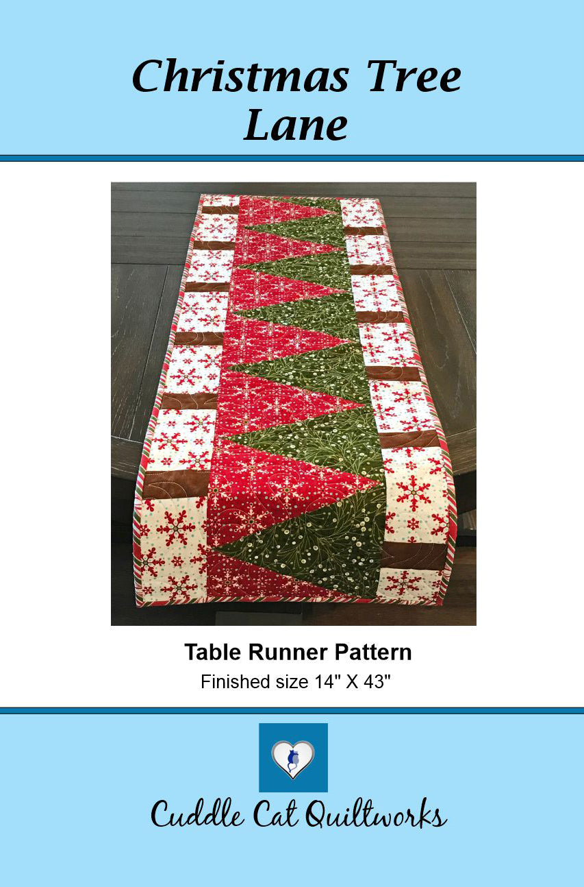 Front cover of Christmas Tree Lane table runner pattern