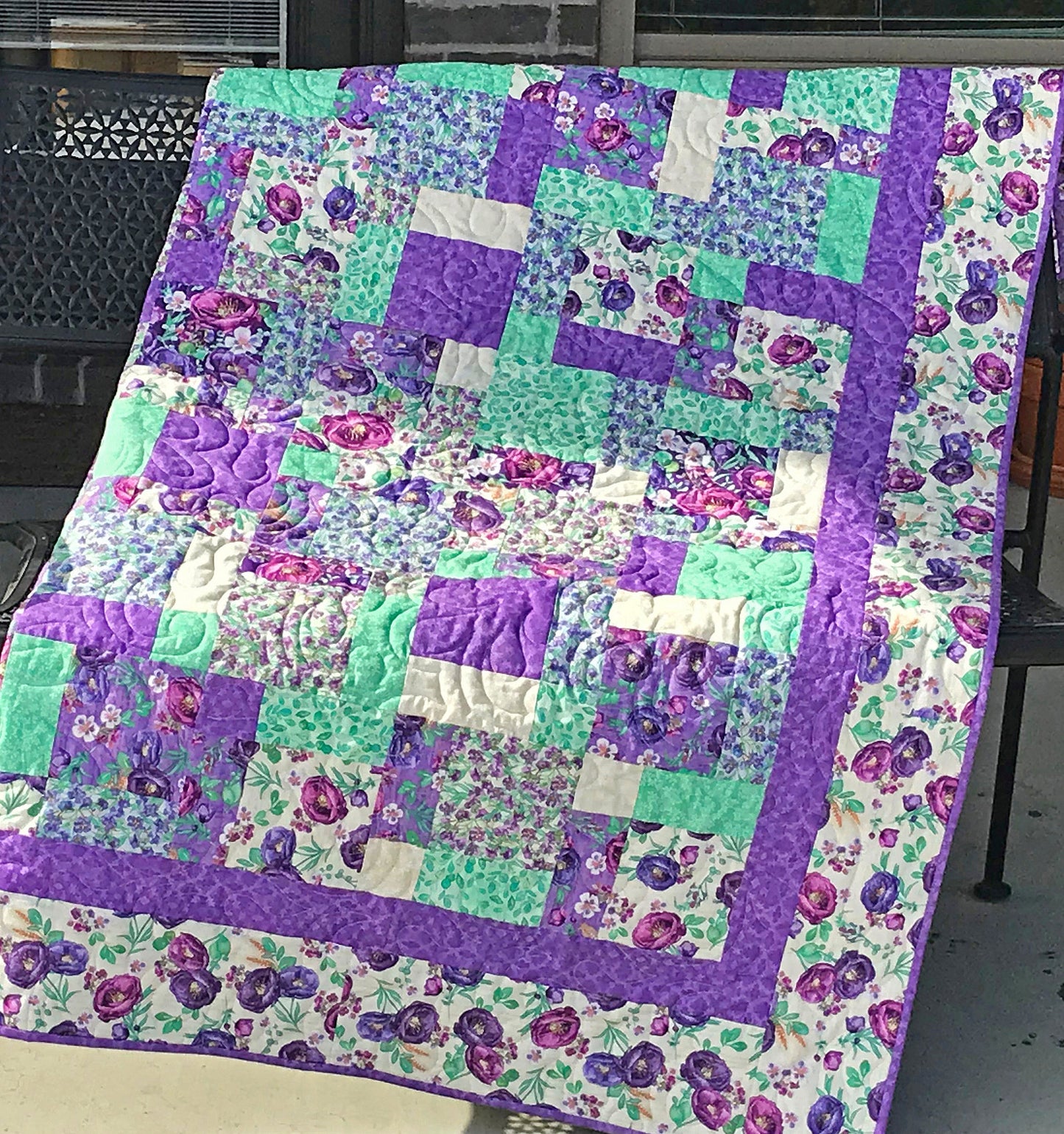 Charming Four Patch Quilt Pattern for Charm Squares - Digital Quilt Pattern - Handmade Quilts, Digital Patterns, and Home Décor items online - Cuddle Cat Quiltworks