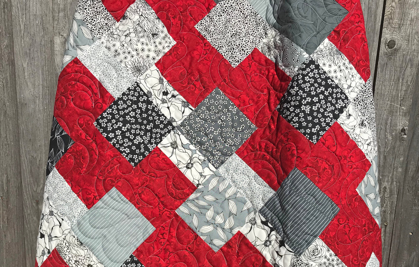 Stair Steppin' Quilt Pattern in Four Size Options - Digital Quilt Pattern - Handmade Quilts, Digital Patterns, and Home Décor items online - Cuddle Cat Quiltworks