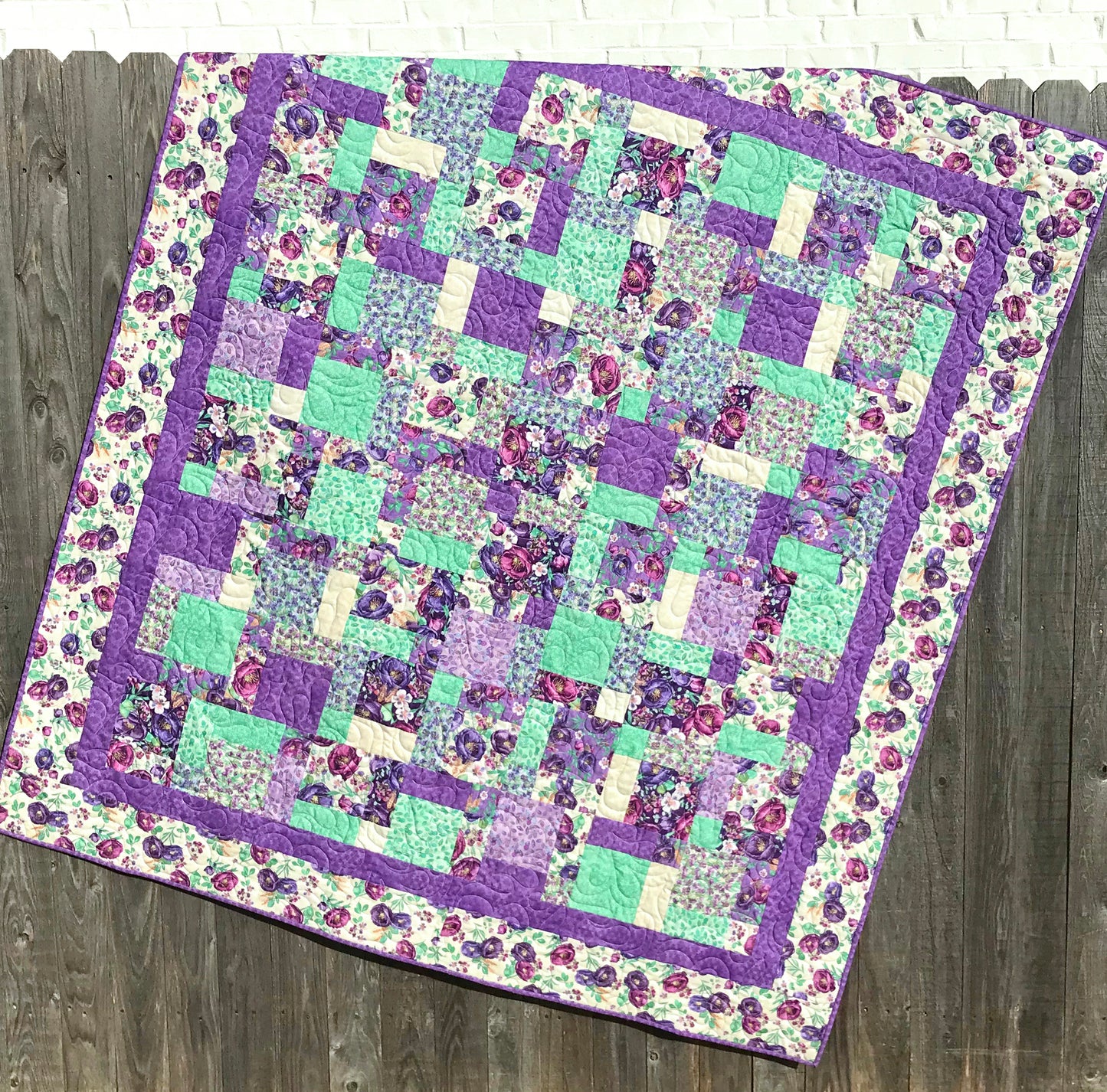 Charming Four Patch Quilt Pattern for Charm Squares - Digital Quilt Pattern - Handmade Quilts, Digital Patterns, and Home Décor items online - Cuddle Cat Quiltworks