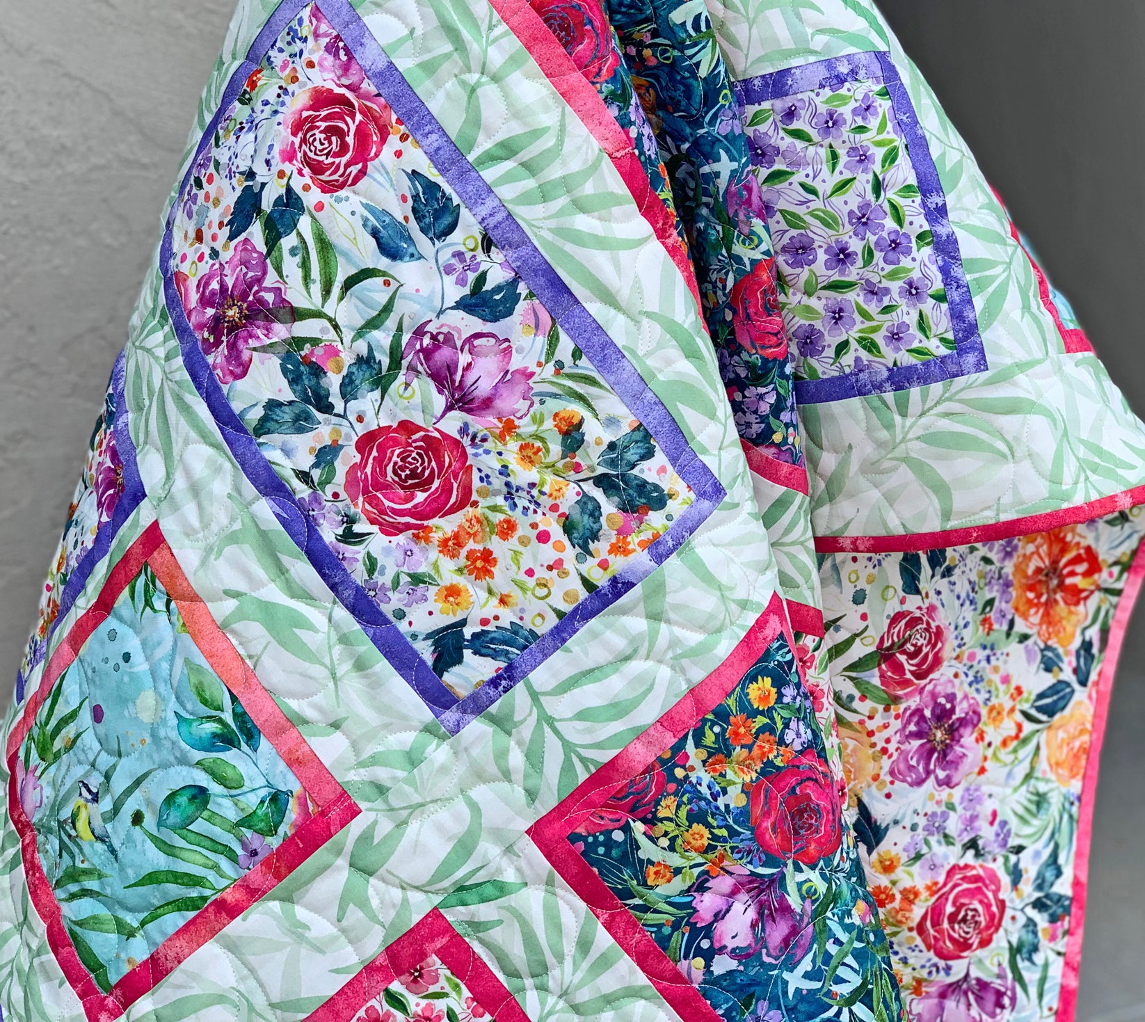 Fancy Frames Quilt Pattern Digital Quilt Pattern Cuddle Cat Quiltw