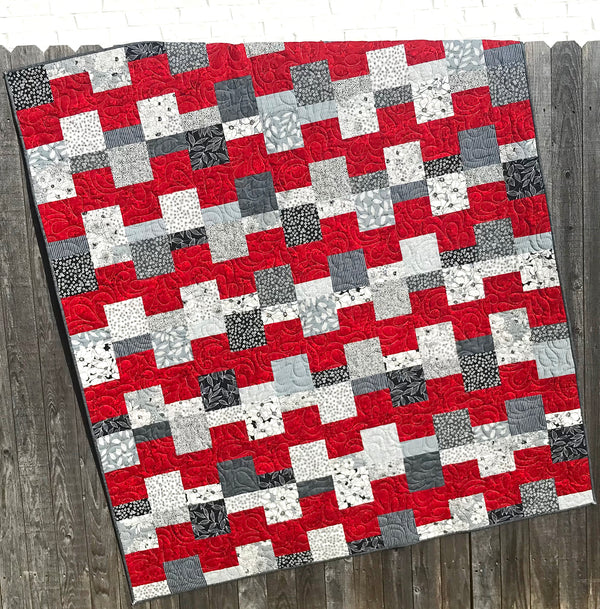 Stair Steppin' Quilt Pattern in Four Size Options - Digital Quilt Pattern - Handmade Quilts, Digital Patterns, and Home Décor items online - Cuddle Cat Quiltworks