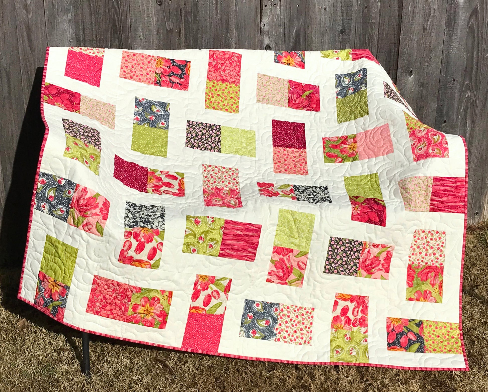 Hidden Charms Quilt Pattern for Charm Squares - Digital Quilt Pattern - Handmade Quilts, Digital Patterns, and Home Décor items online - Cuddle Cat Quiltworks