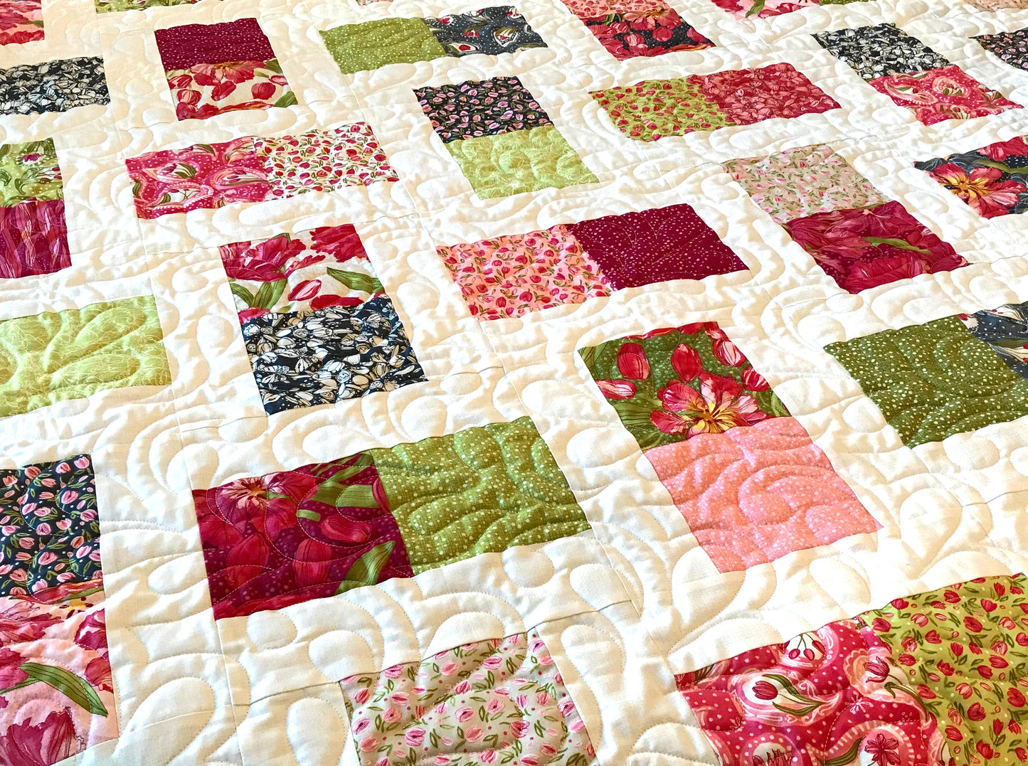 Hidden Charms Quilt Pattern for Charm Squares - Digital Quilt Pattern - Handmade Quilts, Digital Patterns, and Home Décor items online - Cuddle Cat Quiltworks