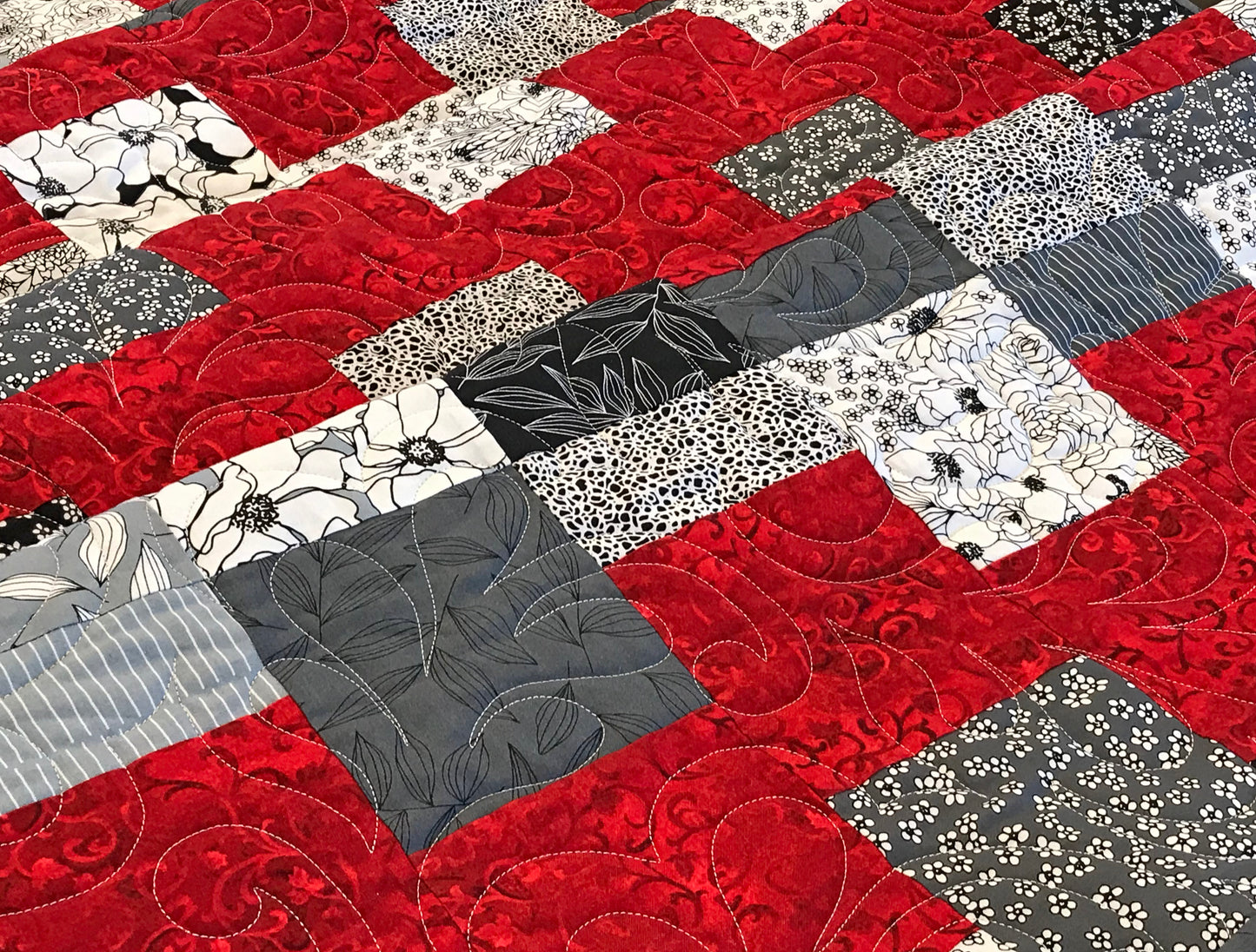 Stair Steppin' Quilt Pattern in Four Size Options - Digital Quilt Pattern - Handmade Quilts, Digital Patterns, and Home Décor items online - Cuddle Cat Quiltworks