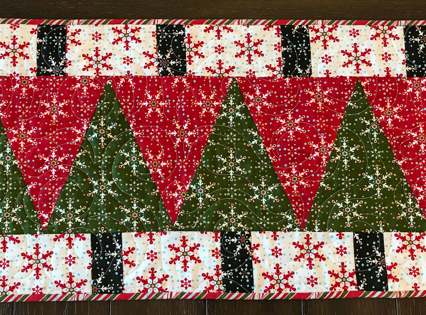 Christmas Tree Lane Table Runner Pattern - Digital Pattern - Handmade Quilts, Digital Patterns, and Home Décor items online - Cuddle Cat Quiltworks