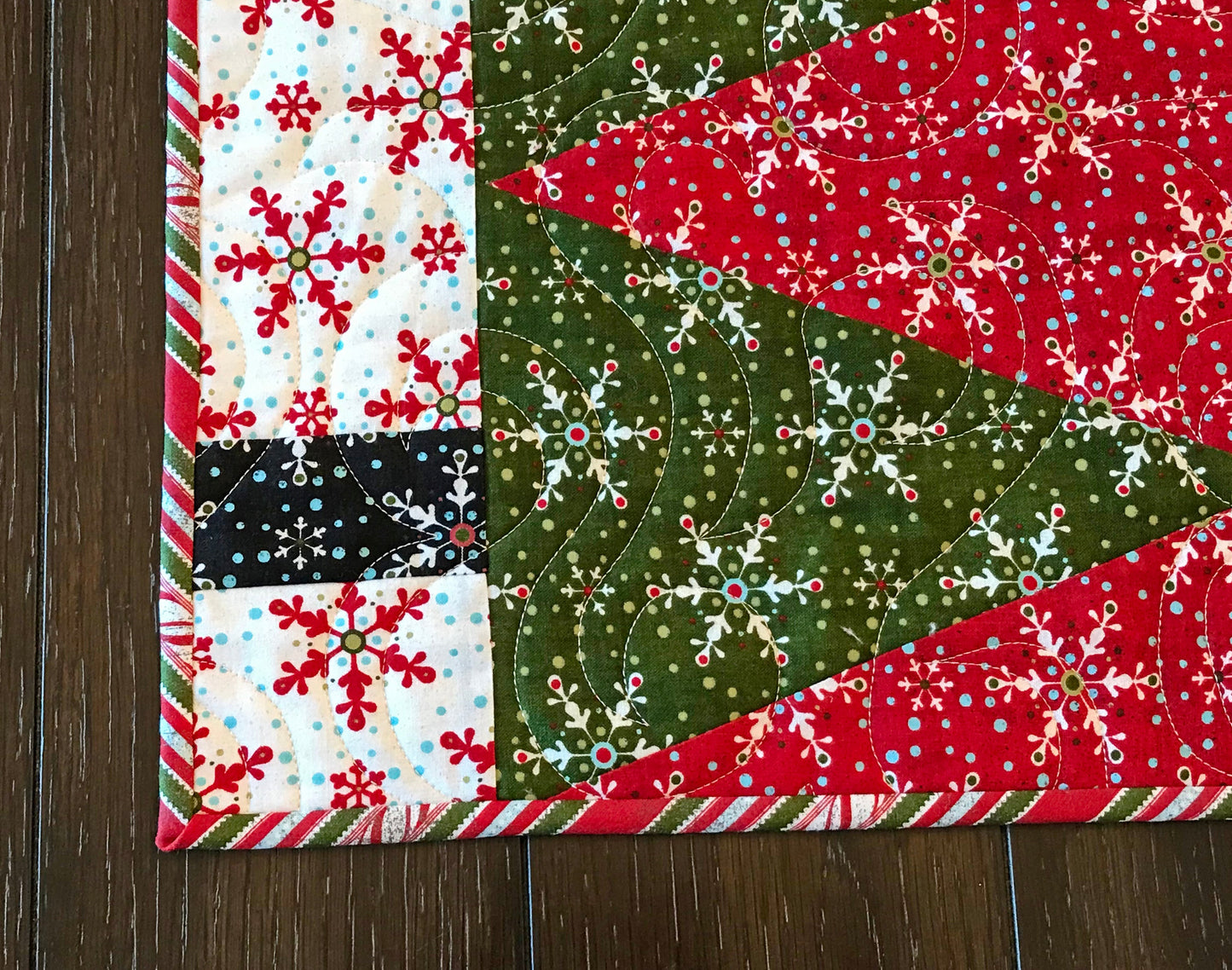 Christmas Tree Lane Table Runner Pattern - Digital Pattern - Handmade Quilts, Digital Patterns, and Home Décor items online - Cuddle Cat Quiltworks