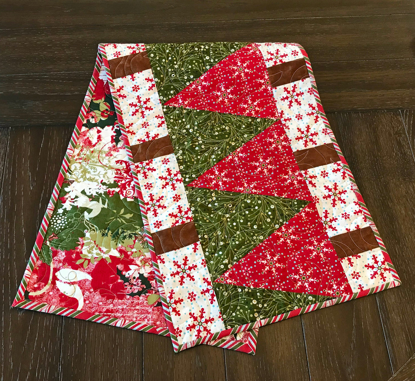 Christmas Tree Lane Table Runner Pattern - Digital Pattern - Handmade Quilts, Digital Patterns, and Home Décor items online - Cuddle Cat Quiltworks