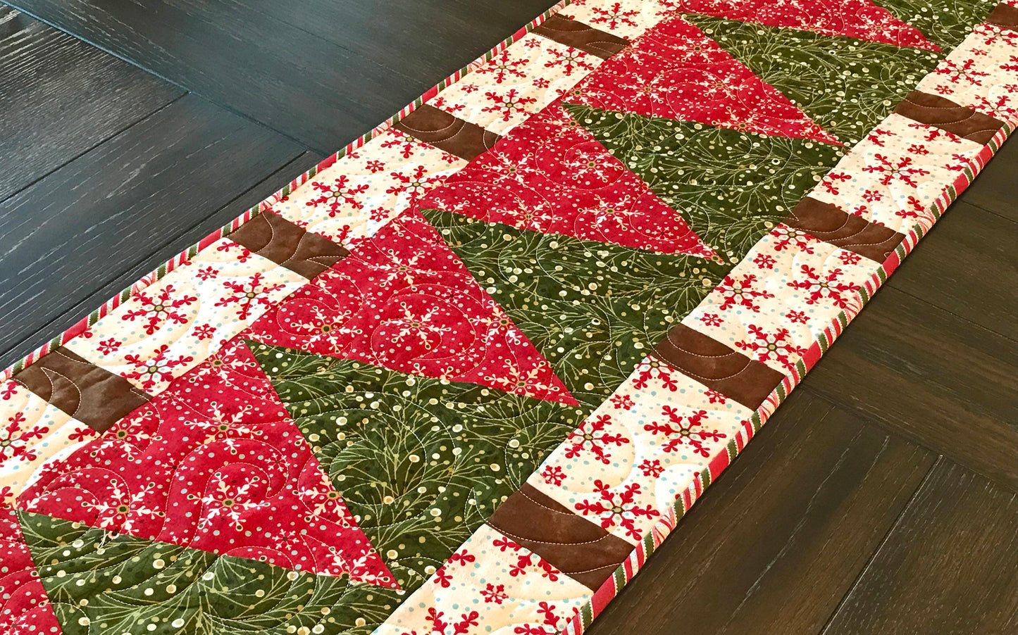 Christmas Tree Lane Table Runner Pattern - Digital Pattern - Handmade Quilts, Digital Patterns, and Home Décor items online - Cuddle Cat Quiltworks