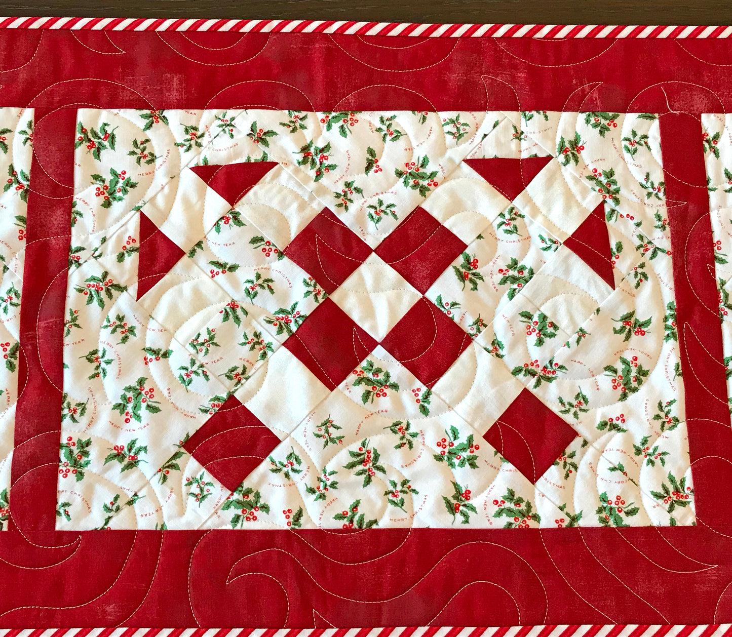 Candy Cane Lane Table Runner Pattern - Digital Pattern - Handmade Quilts, Digital Patterns, and Home Décor items online - Cuddle Cat Quiltworks