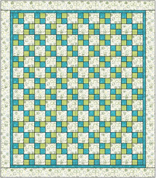 Stacking Blocks Double Four Patch Quilt Pattern with Four Size Options - Digital Quilt Pattern - Handmade Quilts, Digital Patterns, and Home Décor items online - Cuddle Cat Quiltworks