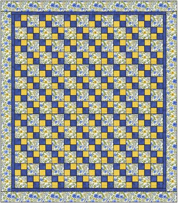 Stacking Blocks Double Four Patch Quilt Pattern with Four Size Options - Digital Quilt Pattern - Handmade Quilts, Digital Patterns, and Home Décor items online - Cuddle Cat Quiltworks