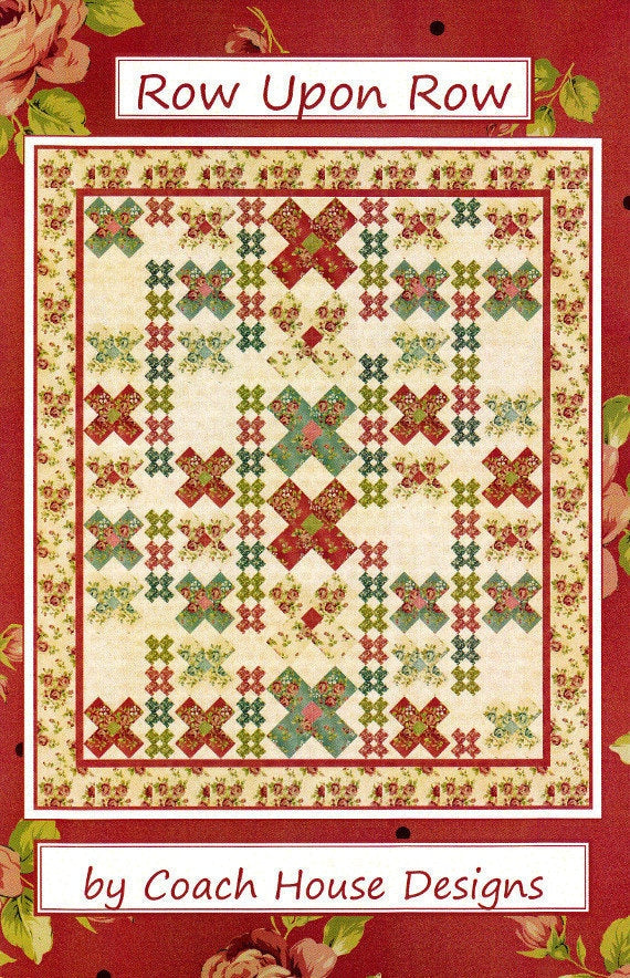 Row Upon Row Quilt Pattern - Couch House Designs CHD-1606, Twin Size Quilt Pattern