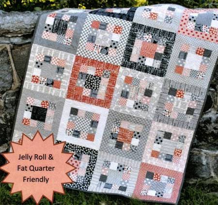 Market Square Quilt Pattern - Sweet Jane's Quilting & Design SJ009, Jelly Roll Quilt Pattern - Fat Quarter Quilt Pattern