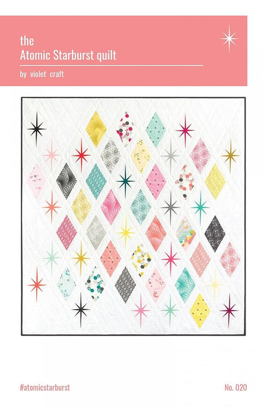 Atomic Starburst Quilt Pattern - Violet Craft 020, Foundation Paper Pieced Pattern - Modern Quilt Pattern