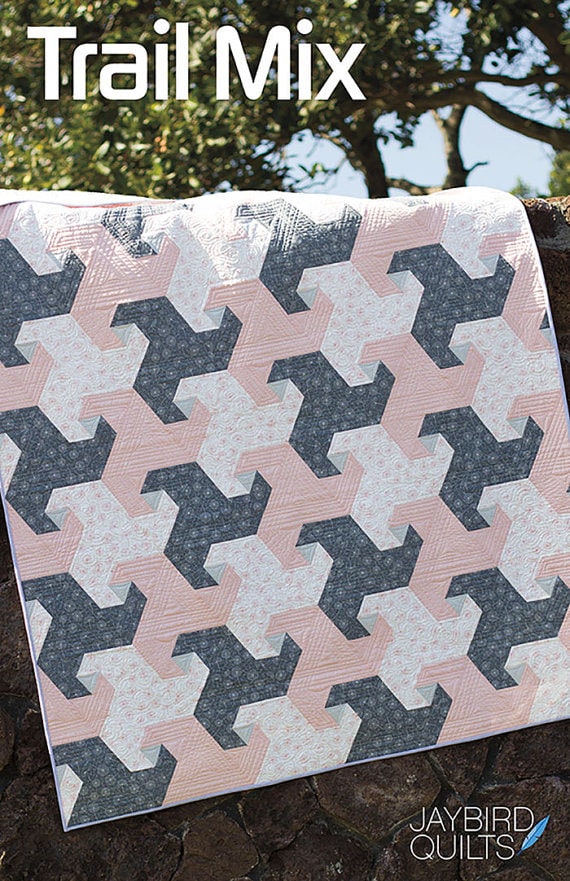 Trail Mix Quilt Pattern - Jaybird Quilts JBQ-163, Fat Quarter Friendly Quilt Pattern, Five Quilt Sizes Included, Modern Quilt Pattern