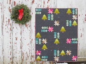 Home for the Holidays Quilt Pattern - V and Co VC1253, - Modern Christmas Tree Quilt Pattern - Christmas Quilt Pattern