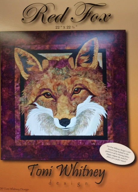 Red Fox Pattern by Toni Whitney Design RF027, Applique Quilt Pattern, Fox Themed Art Quilt Pattern, Raw Edge Applique Quilt Pattern