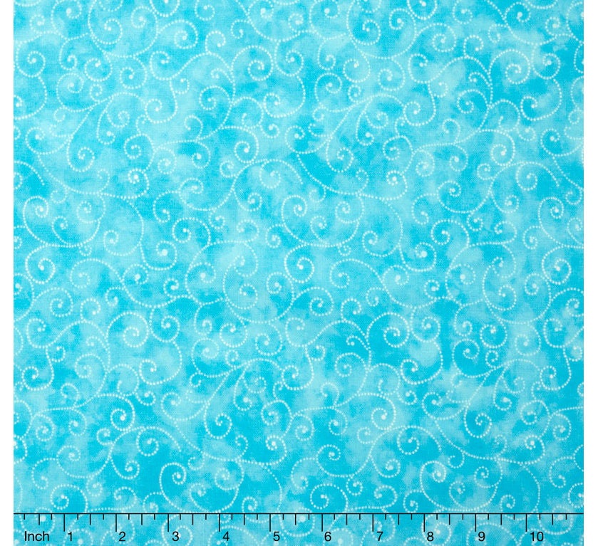 Moda Marbles Swirls Turquoise Fabric 9908-74, Light Blue Tonal Fabric, Turquoise Blender Fabric, Blue Swirl Fabric - By the Yard