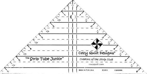 Strip Tube Junior Ruler by Cozy Quilt Designs CQD05006, Acrylic Ruler for Strip Quilting - Strip Tube Ruler
