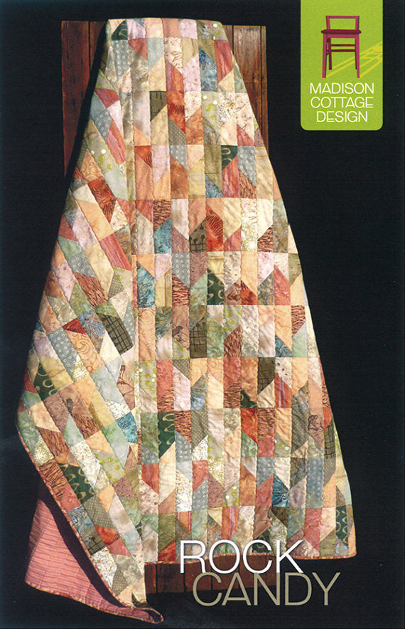 Rock Candy Quilt Pattern from Madison Cottage Design, Fat Quarter and Jelly Roll Friendly Pattern, Lap Quilt Pattern