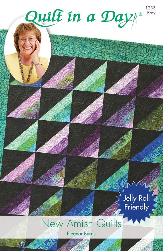 New Amish Quilt Pattern - Eleanor Burns Quilt in a Day 1233, Modern Quilt Pattern, Strip Quilt Pattern - Jelly Roll Friendly Pattern