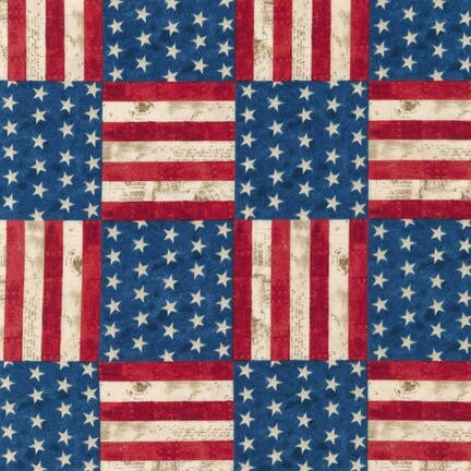 America the Beautiful Americana Flag Fabric - Robert Kaufman Fabrics APH-70296-202, Patriotic Flag Fabric - Americana Fabric By the Yard